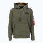 Мъжка качулка Alpha Industries Red Stripe Hoodie dark green