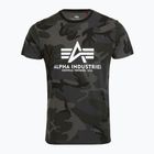 Alpha Industries Basic Camo черна камуфлажна поло риза за мъже