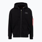 Мъжки суитшърт Alpha Industries Back Print Zip black