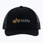 Мъжки Alpha Industries Label Trucker бейзболна шапка черен