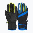 Детски ски ръкавици Reusch Duke R-Tex XT черни/блестящо сини/безопасно жълти