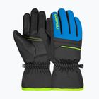 Детски скиорски ръкавици Reusch Alan Junior black/brilliant blue/safety yellow