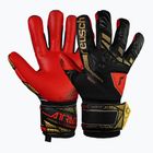 Детски вратарски ръкавици Reusch Attrakt Freegel Silver Junior black/gold/fiery red