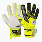 Детски вратарски ръкавици Reusch Attrakt Grip Junior safety жълто/сребърно