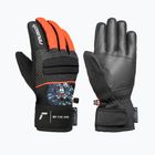 Детски скиорски ръкавици Reusch Warrior R-Tex XT Junior blck/silver/fluo red