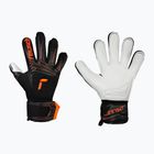 Детски вратарски ръкавици Reusch Attrakt Advance Finger Support Junior black/shocking orange