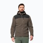 Мъжко поларено яке Kammweg Pile Fz студено кафе на Jack Wolfskin