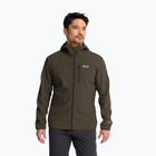 Мъжко ветроустойчиво яке Jack Wolfskin Wild Winds Hooded obsidian moss