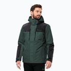 Мъжко дъждобранно яке Jasper 3in1 на Jack Wolfskin, черно маслиново