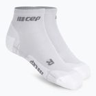 CEP Ultralight Low Cut въглеродни бели мъжки компресионни чорапи за бягане