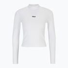 Дамска блуза с дълъг ръкав FILA Linnuse Cropped Turtle Neck bright white