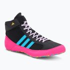 Боксьорски обувки adidas HVC core black/signal cyan/yellow