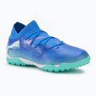Детски футболни обувки PUMA Future 7 Match TT + Mid Jr bluemazing/puma white/electric peppermint