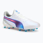Футболни обувки PUMA King Ultimate FG/AG puma white/bluemazing/flat light grey/sunset glow