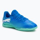 Детски футболни обувки PUMA Future 7 Play It hyperlink blue/mint/puma white