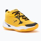 Детски баскетболни обувки PUMA Playmaker Pro JR yellow sizzle/puma blackl