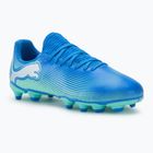 Детски футболни обувки PUMA Future 7 Play FG/AG Jr hyperlink blue/mint/puma white