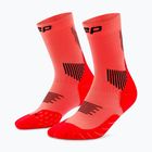 Мъжки компресионни чорапи CEP Run Mid Cut 5.0 neon coral