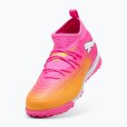 Детски футболни обувки PUMA Future 9 Match TT + Mid Jr poison pink/puma wht/sun stream/bright aqua/puma blk