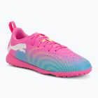Детски футболни обувки PUMA Future 9 Play TT poison pink/puma wht/sun stream/bright aqua/puma blk