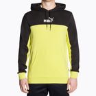 Мъжки суитшърт PUMA ESS+ Block Hoodie TR puma black/lime sheen