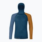 Мъжка термо блуза с дълъг ръкав ORTOVOX 120 Comp Light Hoody petrol blue