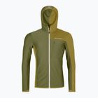 Мъжки суитшърт ORTOVOX Fleece Light Grid с качулка от диви билки