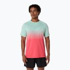Мъжка тениска за бягане ASICS Seamless performance coral reef/oasis green