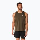 Мъжки ASICS Core Singlet кафяв тениска за бягане с камъни