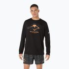 ASICS мъжки анцуг за бягане с дълъг ръкав Fujitrail logo LS performance black