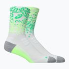 Чорапи ASICS Performance Run Crew brilliant white/illum. green/vital green