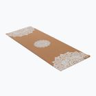 Yoga Design Lab Корк 3,5 мм кафяв Мандала Бяла постелка за йога