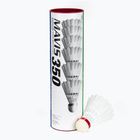 Перца за бадминтон YONEX Mavis 350 W 6 pack white