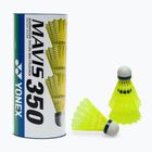 YONEX Mavis 350 Y совалки за бадминтон 3 бр. жълт