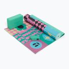 Комплект за йога Myga Spirit Yoga Set mat + block + turquoise strap