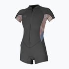 Дамски неопренов костюм за плуване O'Neill Bahia 2/1 Front Zip Spring graphite/desert bloom/drift blue