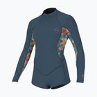 Детски неопренов костюм за плуване O'Neill Girls Bahia 2/1 Back Zip LS Spring copen blue/painted tropics/copen blue