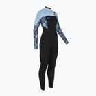 Дамски неопренов костюм за плуване O'Neill Epic 5/4 mm Chest Zip Full black/stormy palm/faded denim
