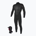 Мъжки неопренов костюм за плуване O'Neill Mutant Legend 5/4 mm Chest Zip with Hood Full black/tempered steel
