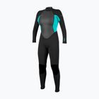 Дамски неопренов костюм за плуване  O'Neill Reactor-2 3/2 mm Back Zip Full black/light aqua