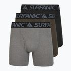 Мъжки термоактивни боксерки Surfanic Carbondri 3 чифта black/grey/khaki