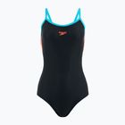 Дамски бански костюм от една част Speedo Dive Thinstrap Muscleback black / volcanic orange