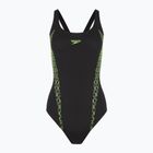 Дамски цял бански костюм Speedo Panel Muscleback black/green