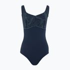 Дамски бански костюм от една част Speedo ContourLustre Printed true navy / white / usa charcoal