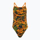 Дамски бански костюм от една част Speedo Allover Vback salso / black / olive