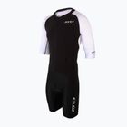 Мъжки костюм за триатлон ZONE3 Lava Long Distance Full Zip Aero Suit black/white/red