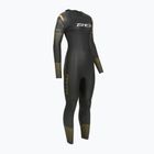 Дамски неопренов костюм за триатлон Zone3 Thermal Aspect Breaststroke 2,5 mm black/orange/yellow