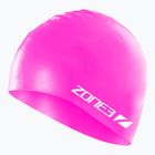 Шапка за плуване ZONE3 Silicone Swim Cap hi-vis pink