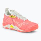 Дамски обувки за волейбол Mizuno Wave Momentum 3 candy coral/black/bolt 2 neon