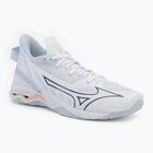 Дамски обувки за хандбал Mizuno Wave Mirage 5 white/navy peony/peach parfait
